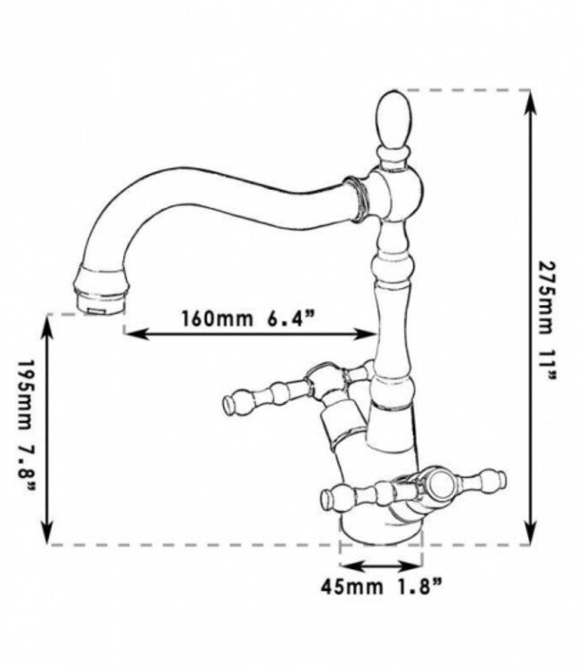 Rene Houtman Nostalgische Chroom Keukenkraan