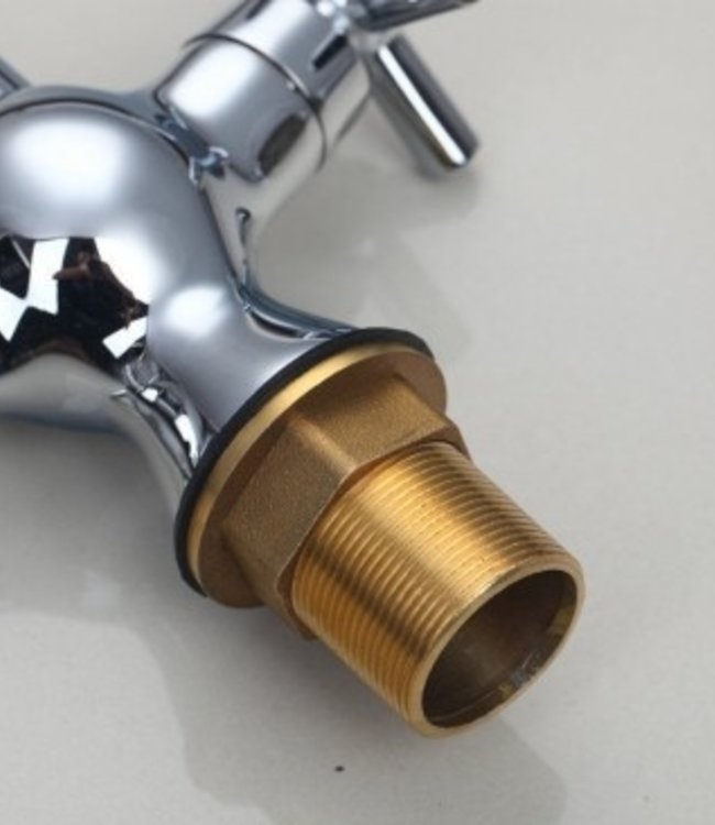 Rene Houtman Chroom Keukenkraan met Klassieke Draaihendels