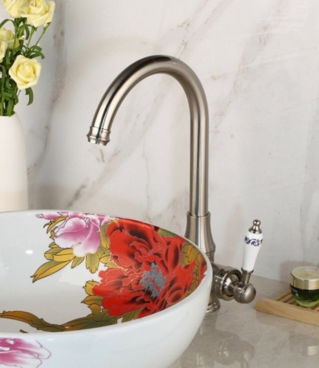 Rene Houtman Geborsteld Nikkel Wastafelkraan