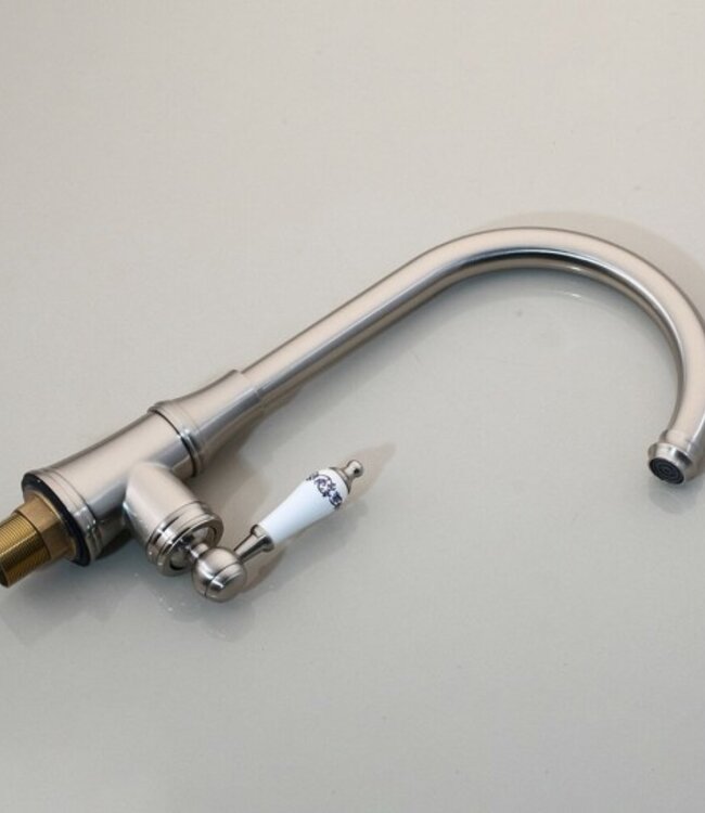 Rene Houtman Geborsteld Nikkel Wastafelkraan