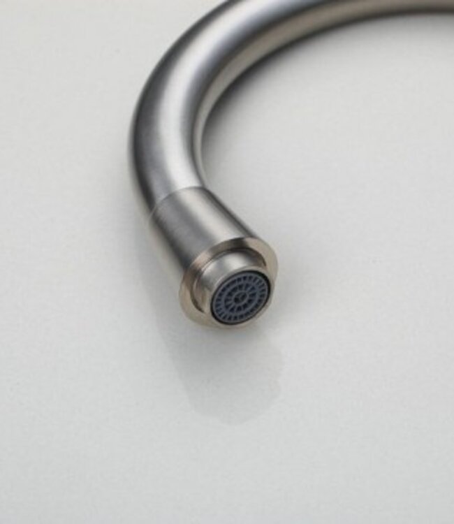 Rene Houtman Stijlvolle Draaibare Keukenkraan - Geborsteld Nikkel