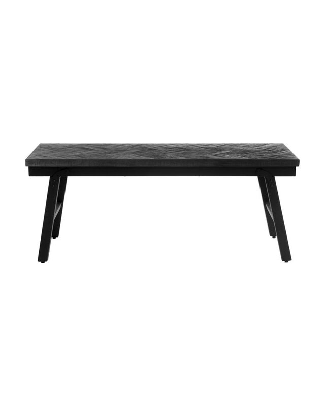Bazar Bizar Visgraat Bankje - Zwart - 110 cm