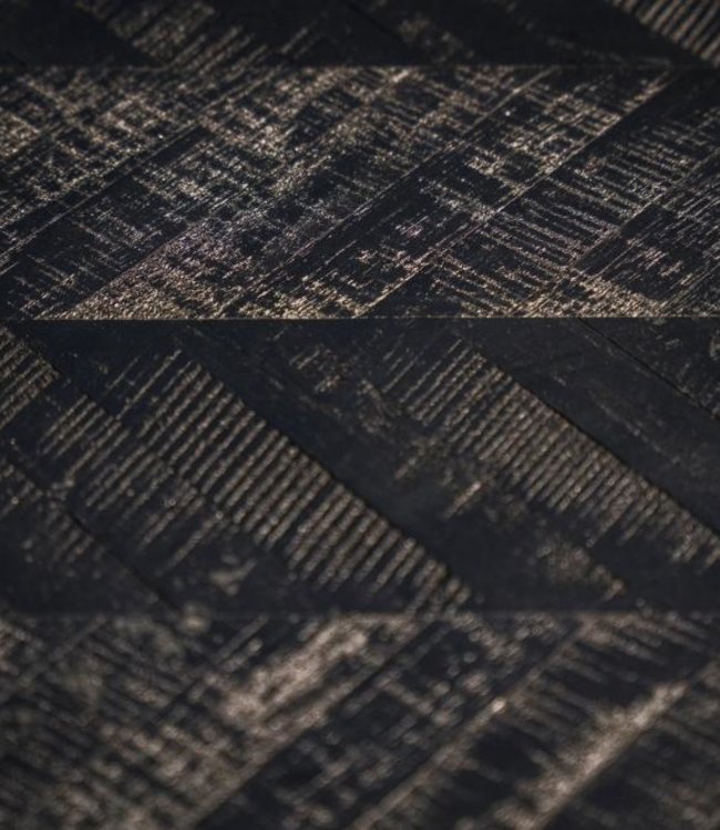 Bazar Bizar Visgraat Bankje - Zwart - 150 cm