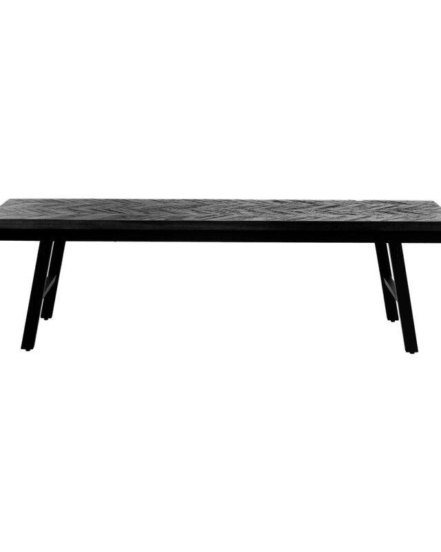 Bazar Bizar Visgraat Bankje - Zwart - 150 cm