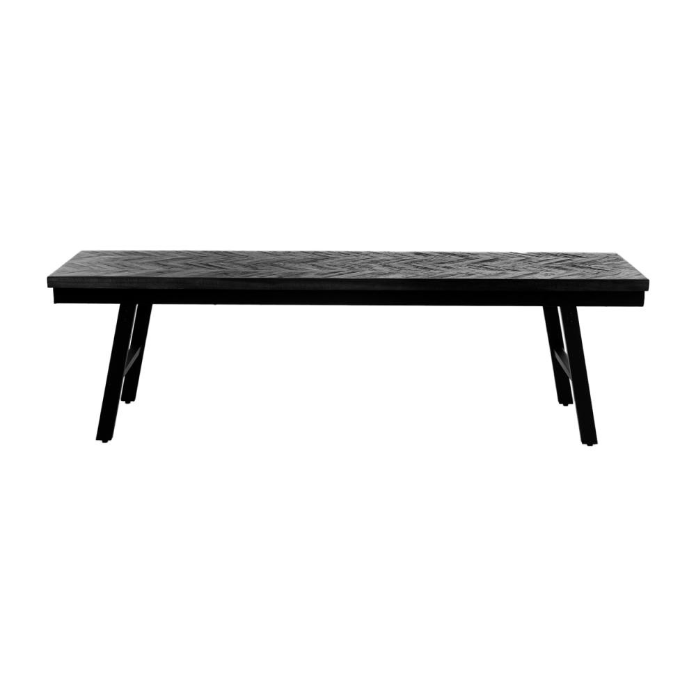 Bazar Bizar Visgraat Bankje - Zwart - 150 cm