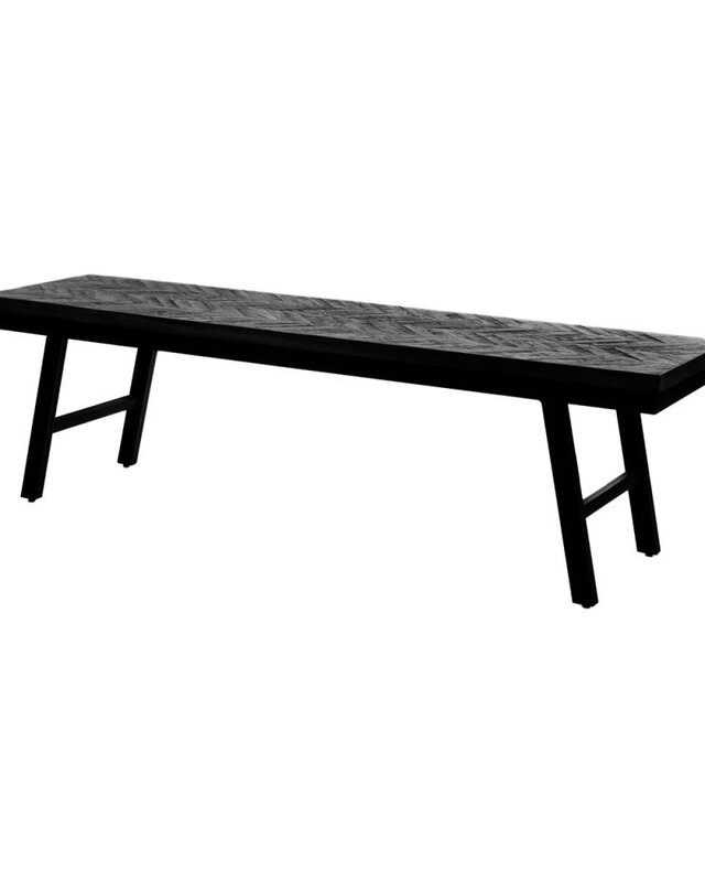 Bazar Bizar Visgraat Bankje - Zwart - 150 cm