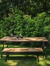 Bazar Bizar Visgraat Bankje - Naturel - 150 cm