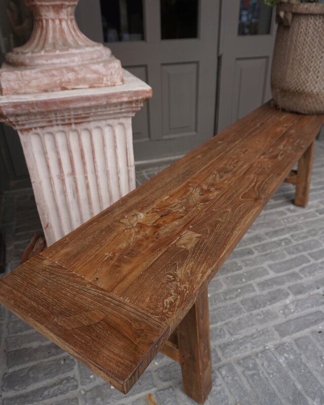 Rene Houtman Eetkamerbank Oud Hout L180 x B31 x H50 cm