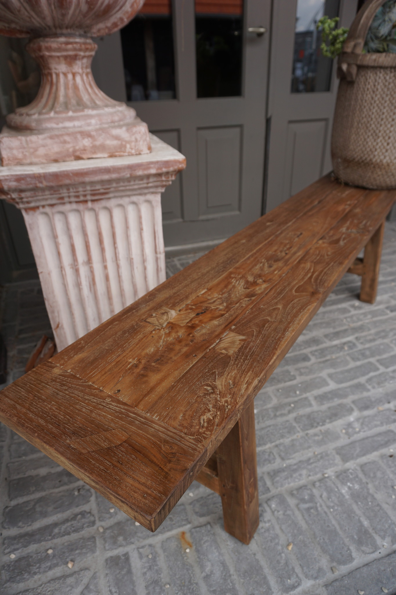 Rene Houtman Eetkamerbank Oud Hout L180 x B31 x H50 cm