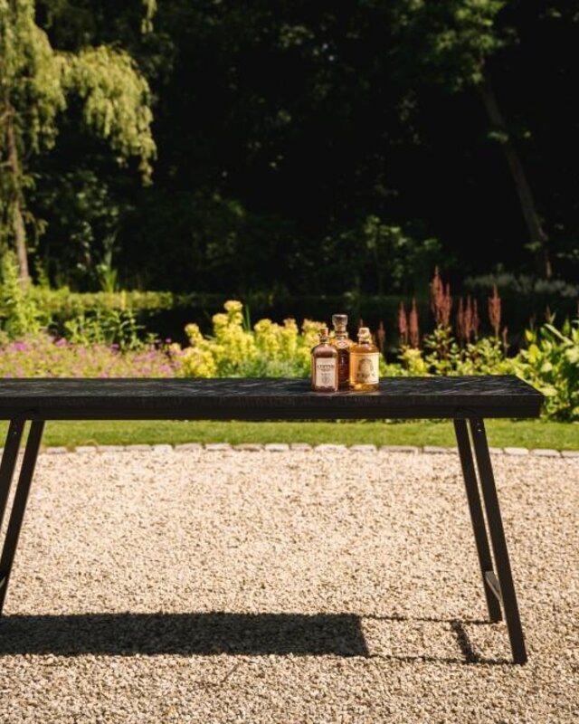 Bazar Bizar Visgraat Bijzettafel - Zwart - 170 cm
