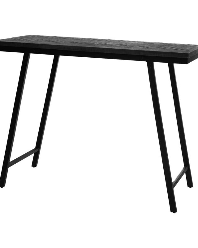 Bazar Bizar Visgraat Hoge Tafel - Zwart - 140 cm