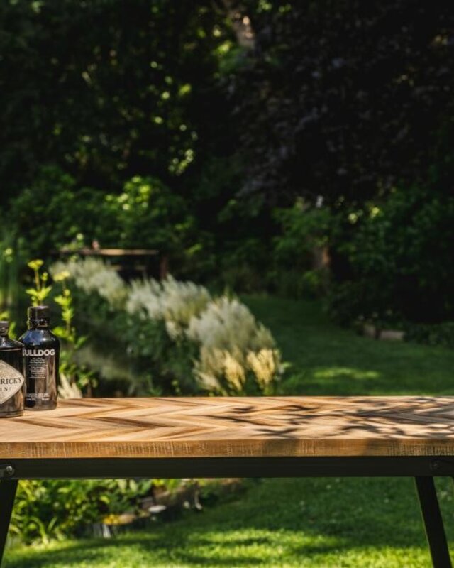 Bazar Bizar Visgraat Hoge Tafel - Naturel - 140 cm