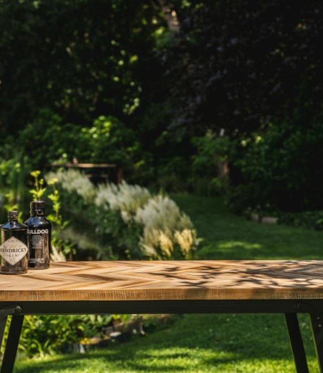 Bazar Bizar Visgraat Hoge Tafel - Naturel - 140 cm