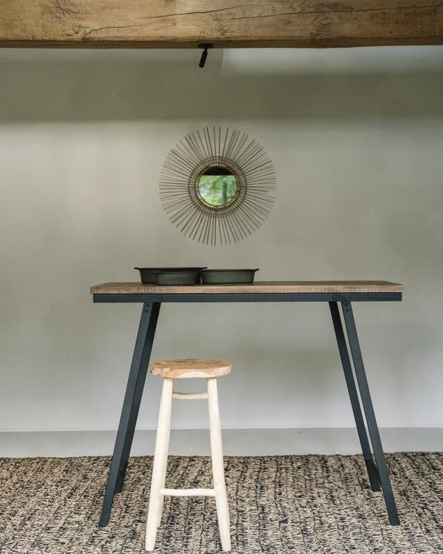 Bazar Bizar Visgraat Hoge Tafel - Naturel - 140 cm
