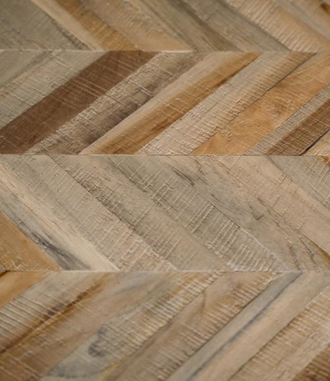 Bazar Bizar Visgraat Hoge Tafel - Naturel - 140 cm