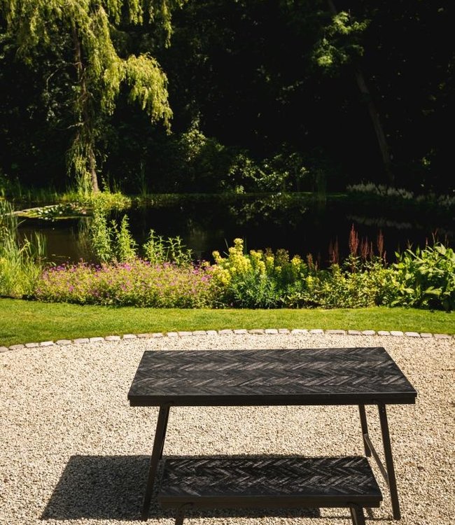 Bazar Bizar Visgraat Tafel - Zwart - 160 cm