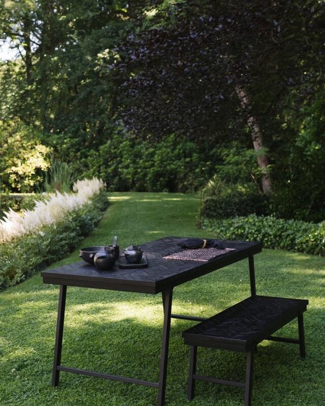 Bazar Bizar Visgraat Tafel - Zwart - 160 cm
