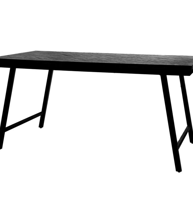 Bazar Bizar Visgraat Tafel - Zwart - 160 cm