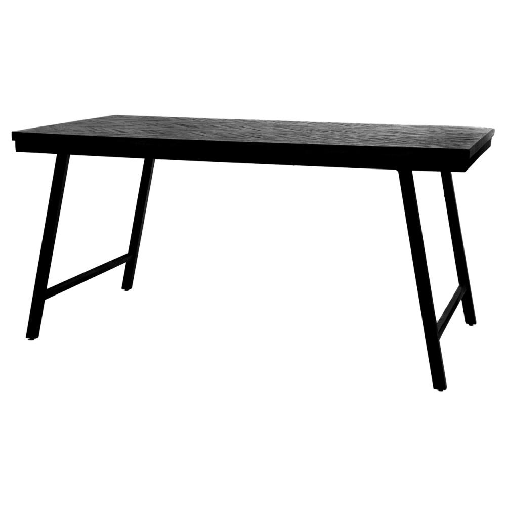 Eettafel Akagi Acacia Deens ovaal zwart 160 cm - Gratis thuisbezorgd