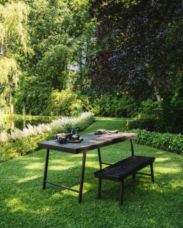 Bazar Bizar Visgraat Tafel - Zwart - 200 cm
