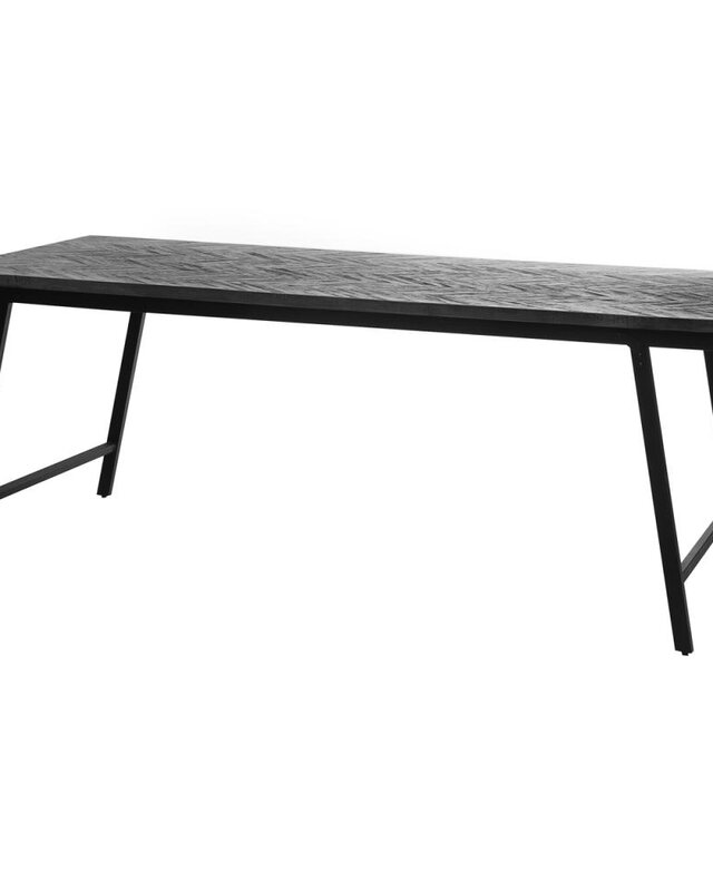 Bazar Bizar Visgraat Tafel - Zwart - 200 cm