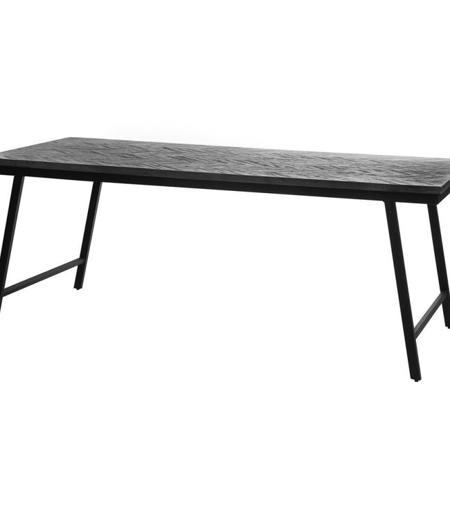 Bazar Bizar Visgraat Tafel - Zwart - 200 cm