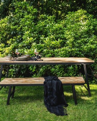 Bazar Bizar Visgraat Tafel - Naturel - 160 cm