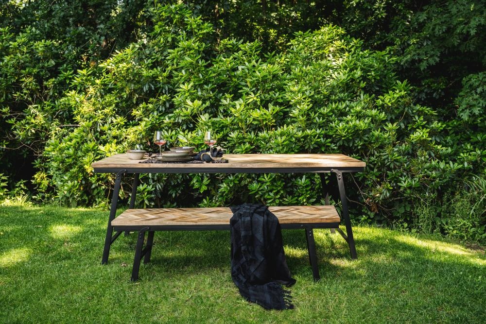 Bazar Bizar Visgraat Tafel - Naturel - 160 cm