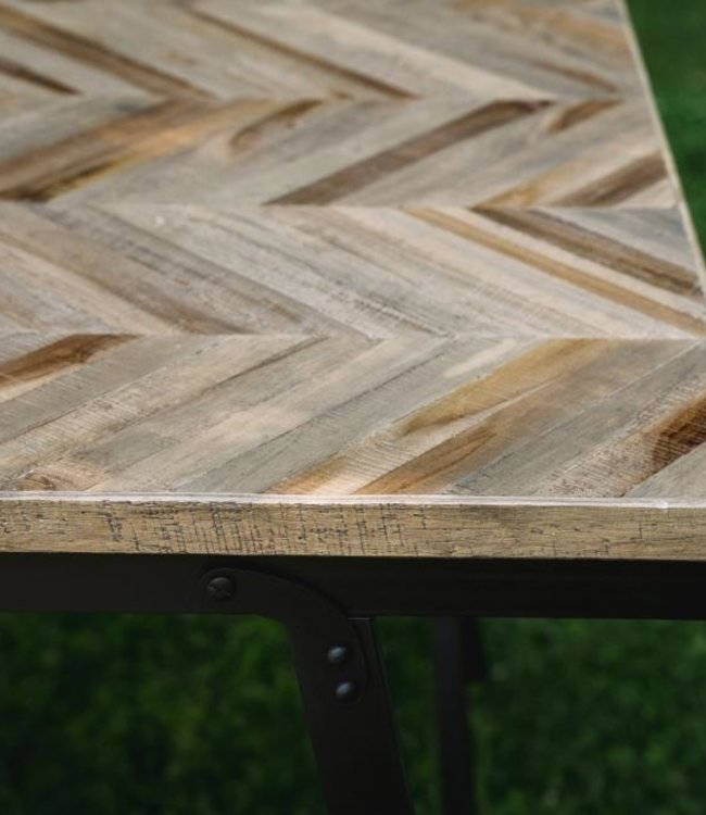 Bazar Bizar Visgraat Tafel - Naturel - 160 cm