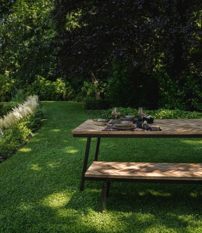 Bazar Bizar Visgraat Tafel - Naturel - 200 cm