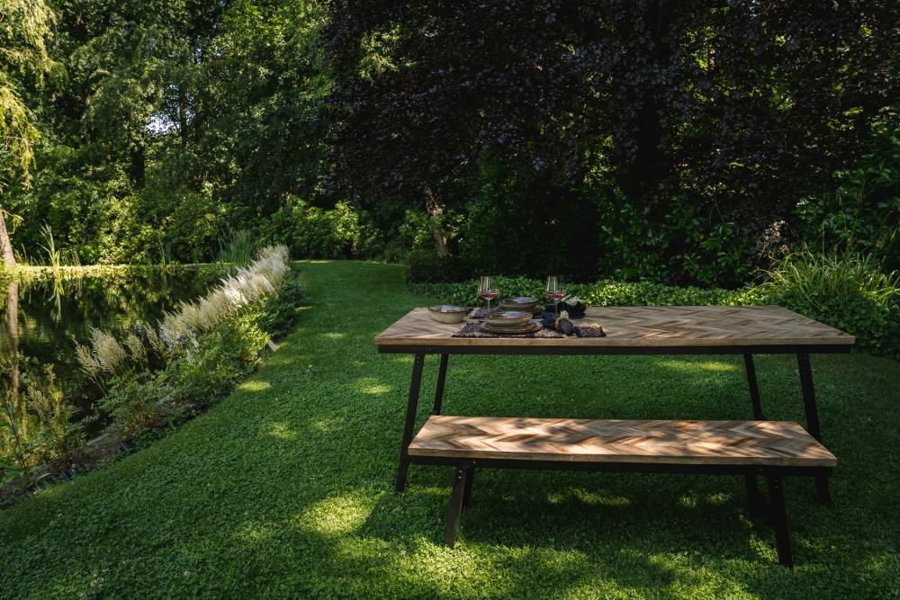 Bazar Bizar Visgraat Tafel - Naturel - 200 cm