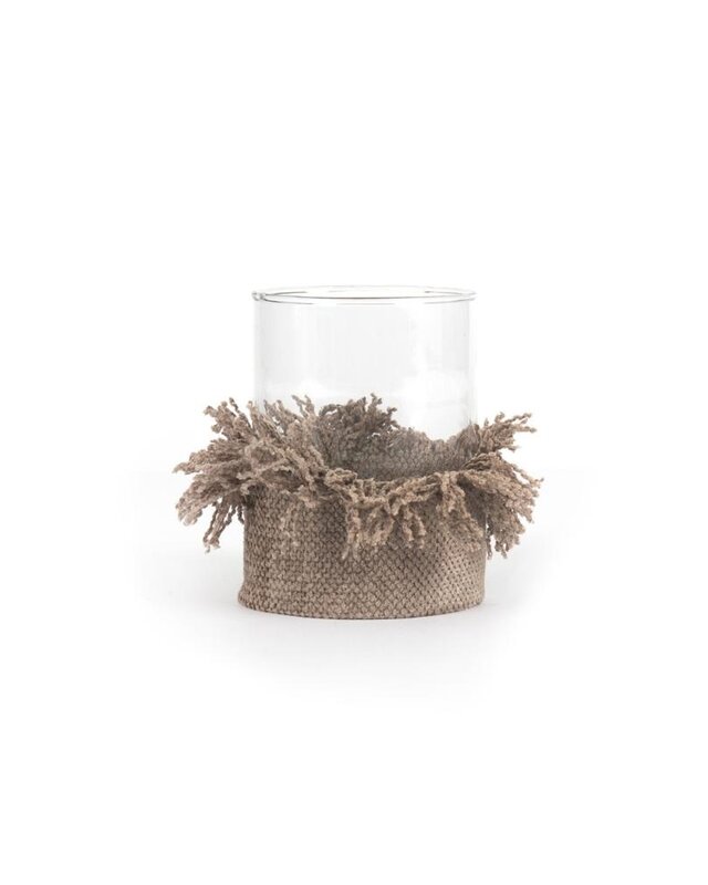Bazar Bizar The Oh My Gee Kaars Houder - Concreet Velvet - L - Set van 2