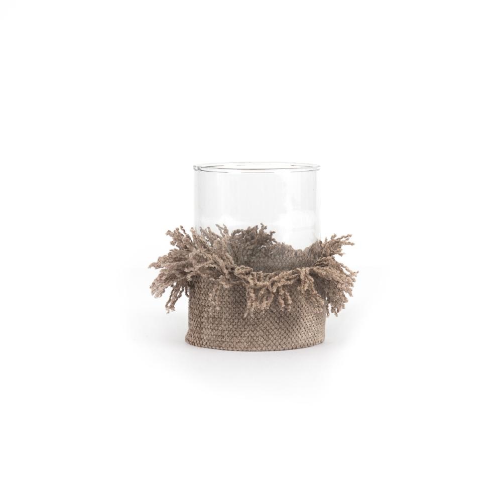 Bazar Bizar The Oh My Gee Kaars Houder - Concreet Velvet - L - Set van 2