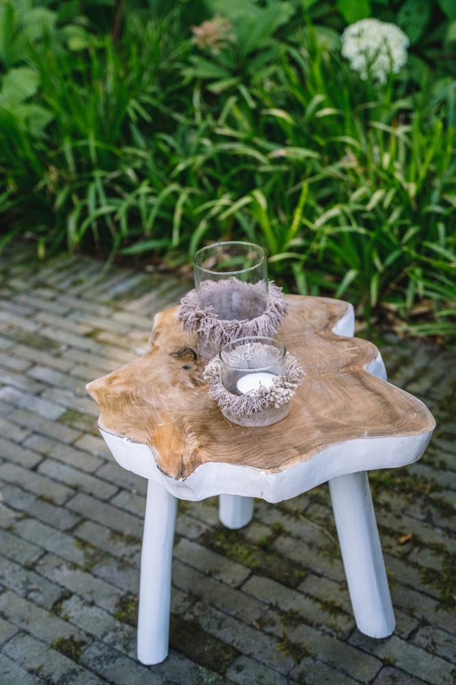 Bazar Bizar The Oh My Gee Kaars Houder - Concreet Velvet - M - Set van 4