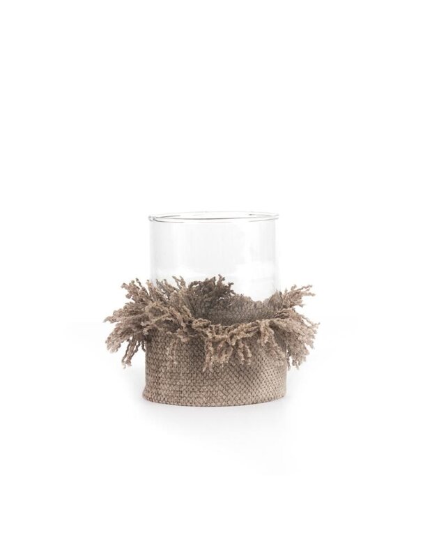 Bazar Bizar The Oh My Gee Kaars Houder - Concreet Velvet - M - Set van 4
