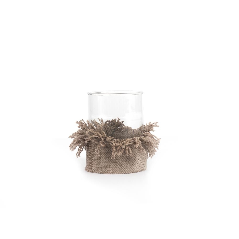 Bazar Bizar The Oh My Gee Kaars Houder - Concreet Velvet - M - Set van 4