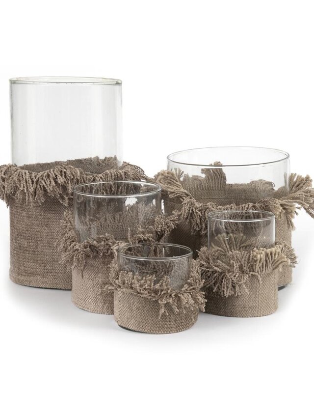 Bazar Bizar The Oh My Gee Kaars Houder - Concreet Velvet - M - Set van 4