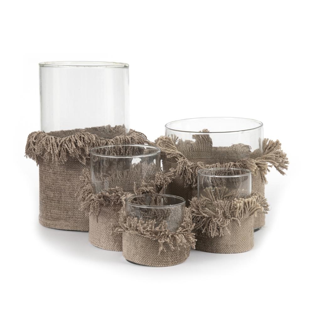 Bazar Bizar The Oh My Gee Kaars Houder - Concreet Velvet - M - Set van 4