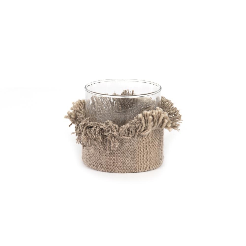 Bazar Bizar The Oh My Gee Kaars Houder - Concreet Velvet - S - Set van 4