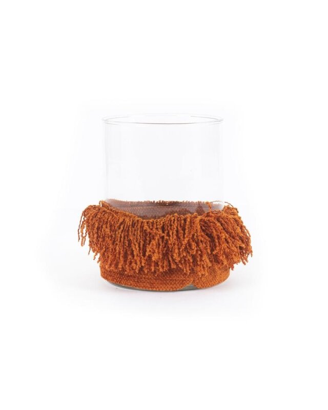 Bazar Bizar The Oh My Gee Kaars Houder - Roest Velvet - L - Set van 2