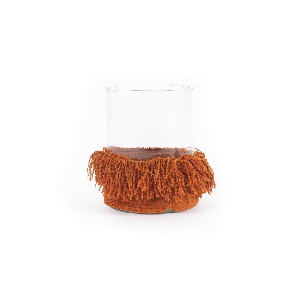 Bazar Bizar The Oh My Gee Kaars Houder - Roest Velvet - L - Set van 2