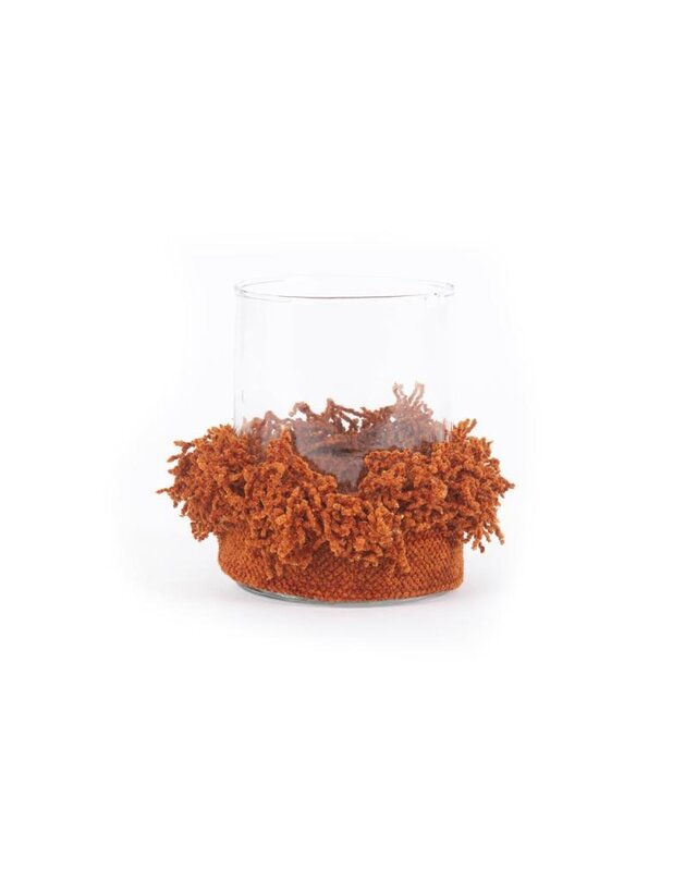 Bazar Bizar The Oh My Gee Kaars Houder - Roest Velvet - M - Set van 4