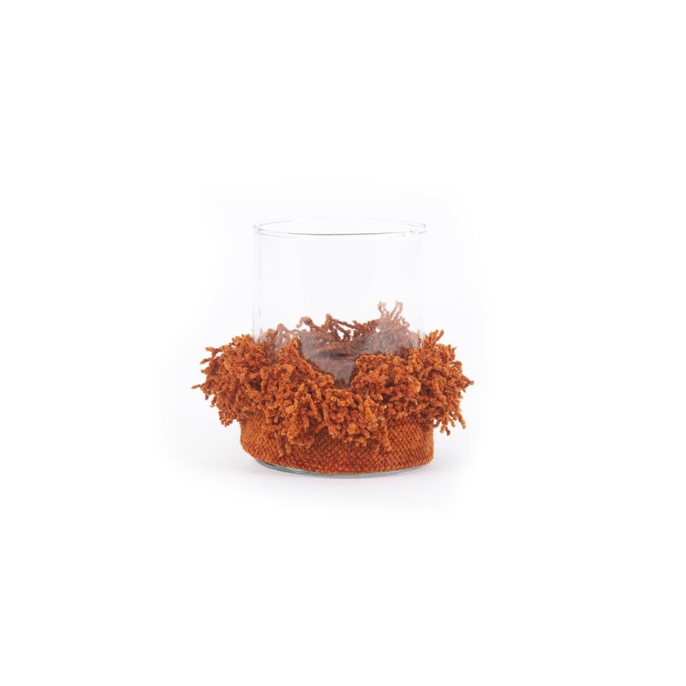 Bazar Bizar The Oh My Gee Kaars Houder - Roest Velvet - M - Set van 4