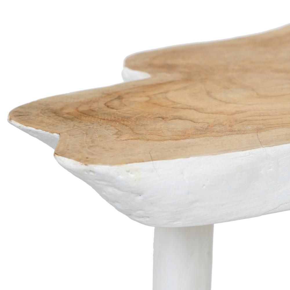 Bazar Bizar The Organic Bijzettafel - Naturel/Wit
