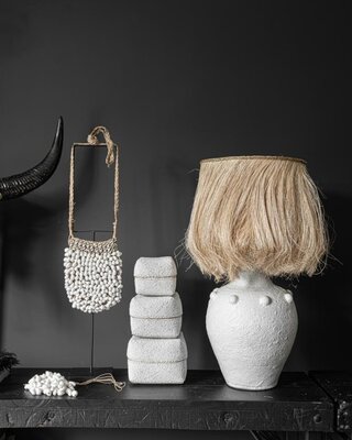 Bazar Bizar Beaded Basket - Wit - 3 stuks
