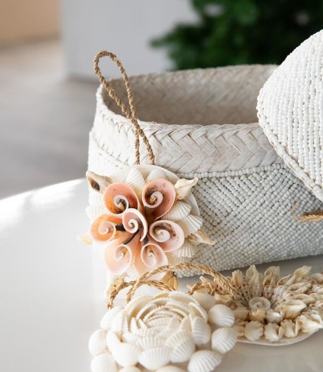 Bazar Bizar Beaded Basket - Wit - 3 stuks