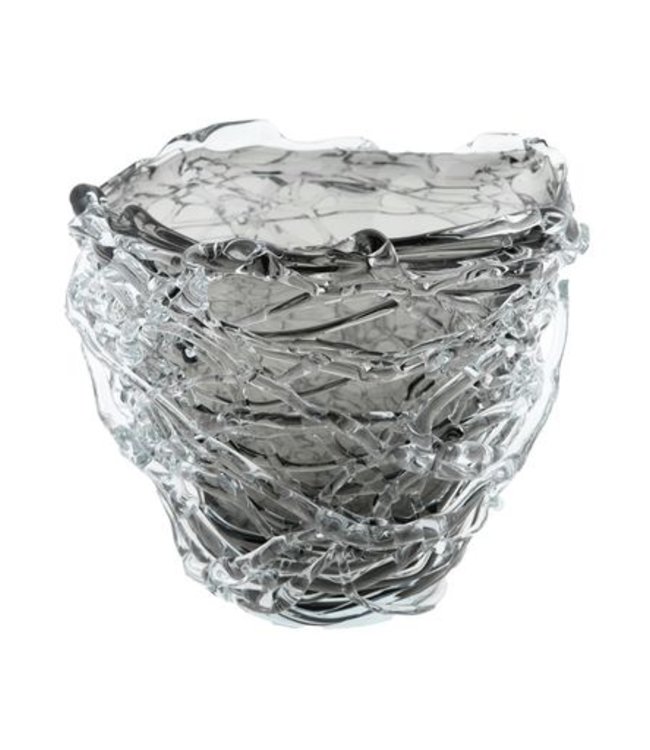 DutZ Vaas Nest | Grijs | H24 x D28 cm