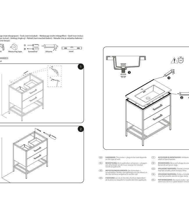 Rene Houtman Badkamermeubel Rustiq Industrieel H82 x B74 x D45.5 cm