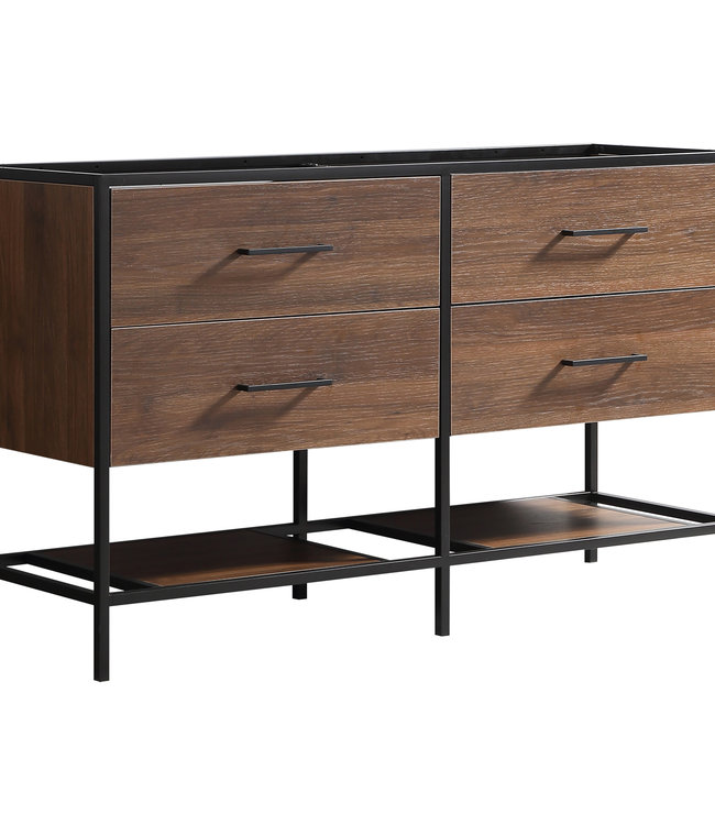 Rene Houtman Badkamermeubel Rustiq Bruin Industrieel L140 x D46 x H82 cm