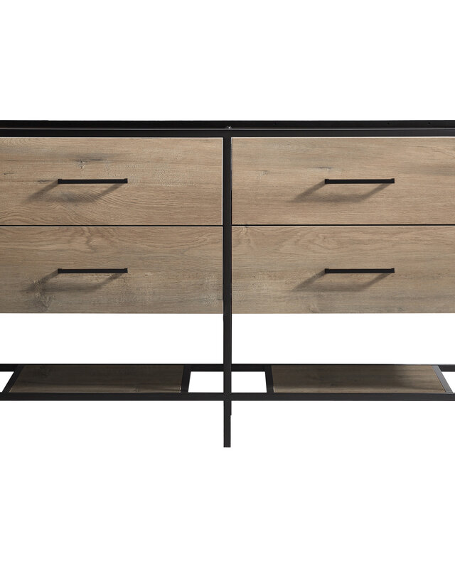 Rene Houtman Badkamermeubel Rustiq Licht Bruin Industrieel L140 x D46 x H82 cm